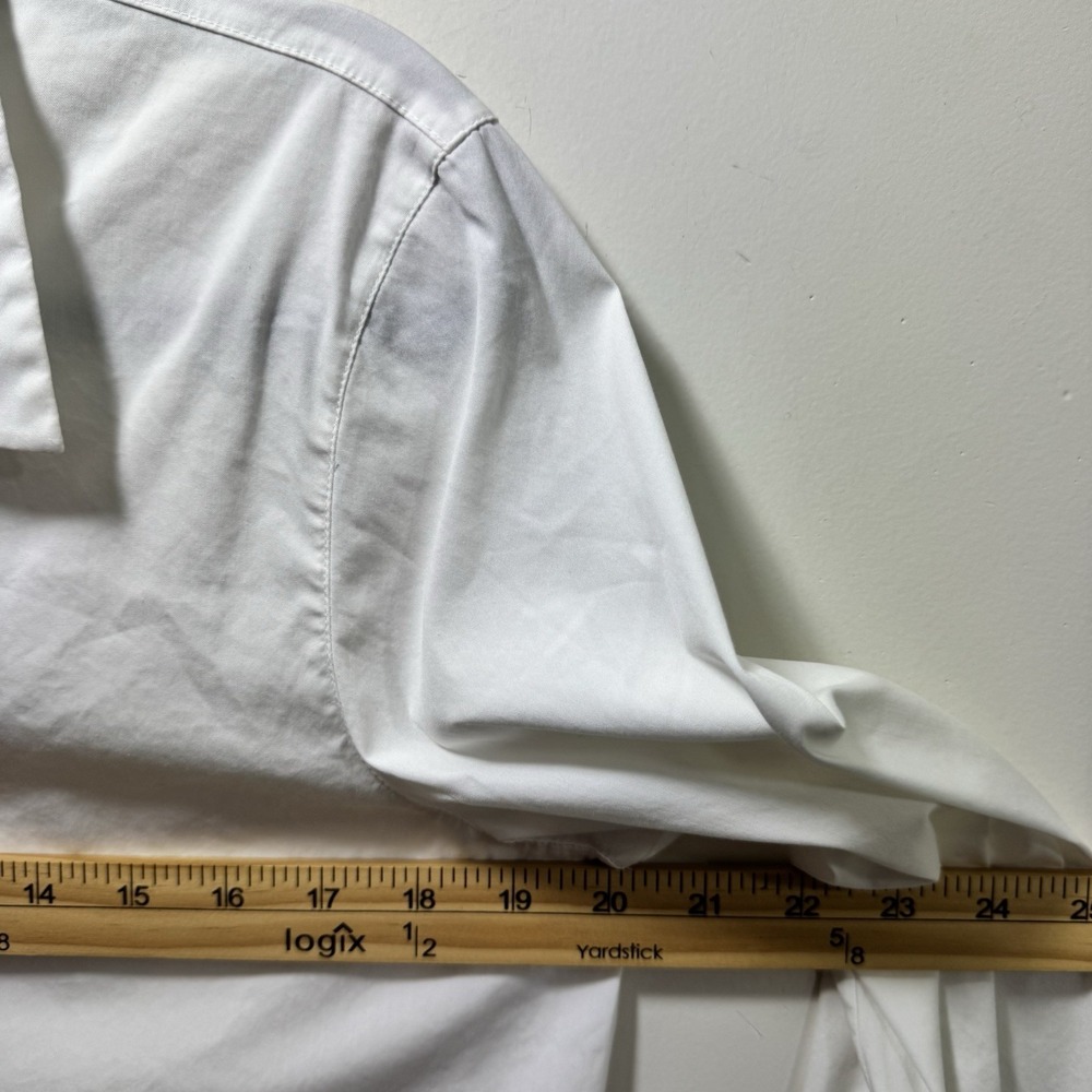 Lafayette 148 Preppy Business Button Up Shirt Women's L Off White Long Sleeve - Picture 7 of 12